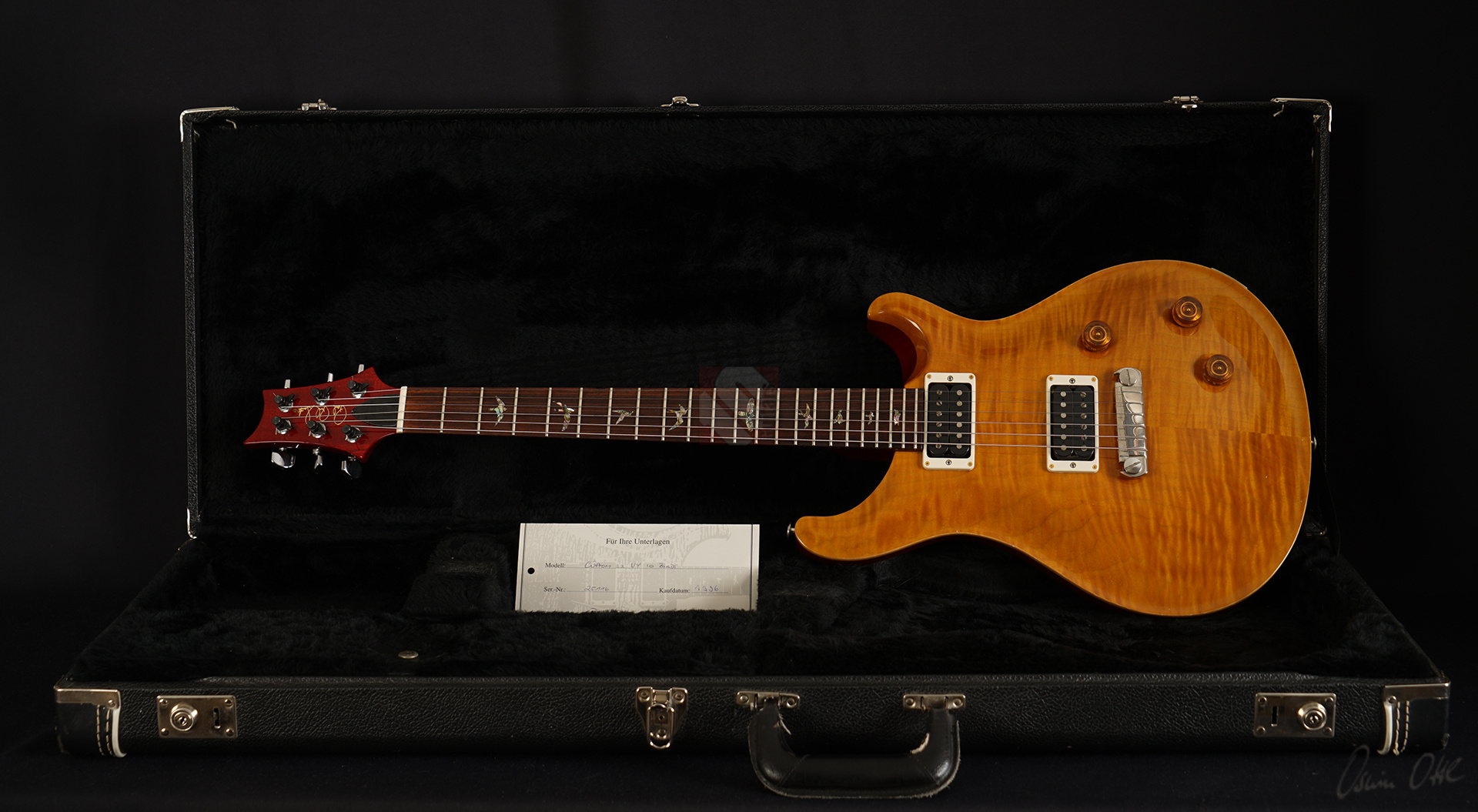 本物の PRS ビンテージイエロー 1996年製 10top Custom22 エレキギター